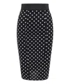 Dolce & Gabbana Polka-dot Print Pencil Skirt In Black