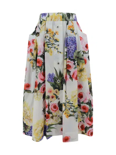Dolce & Gabbana Midi Skirt In Multicolor