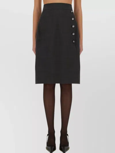 Dolce & Gabbana Midi Skirt In Wool
