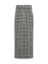 Dolce & Gabbana High Waist Houndstooth Midi Skirt In Quadri Check Tartan