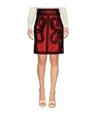 Dolce & Gabbana Midi Skirts In Red