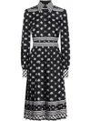 Dolce & Gabbana Dg Logo-print Silk Shirt Dress In Black