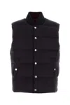 Dolce & Gabbana Midnight Blue Cotton Blend Reversible Down Jacket In Black