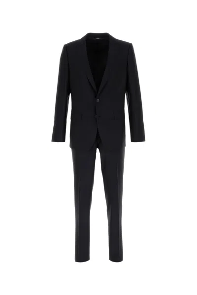 DOLCE & GABBANA DOLCE & GABBANA MIDNIGHT BLUE WOOL BLEND SUIT
