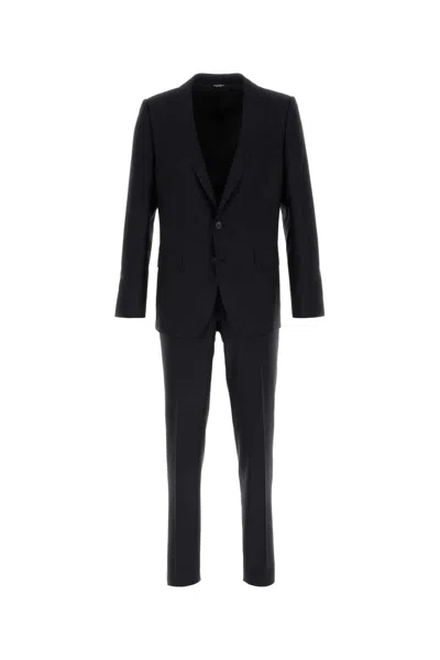 DOLCE & GABBANA DOLCE & GABBANA MIDNIGHT BLUE WOOL BLEND SUIT
