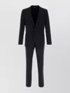 Dolce & Gabbana Black Single-breasted Suit With Peak Revers In Wool Blend Man In Black