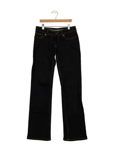 Pre-owned Dolce & Gabbana Mid-rise Flared Jeans In Black