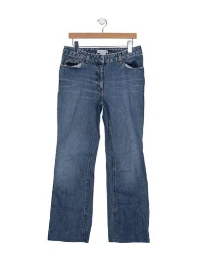 Pre-owned Dolce & Gabbana Mid-rise Flared Jeans In Blue