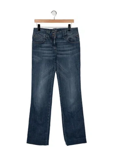 Pre-owned Dolce & Gabbana Mid-rise Flared Jeans In Blue