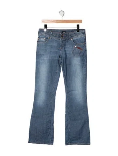 Pre-owned Dolce & Gabbana Mid-rise Flared Jeans In Blue