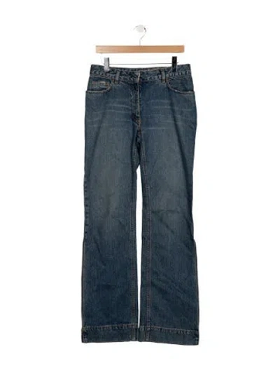 Pre-owned Dolce & Gabbana Mid-rise Flared Jeans In Blue