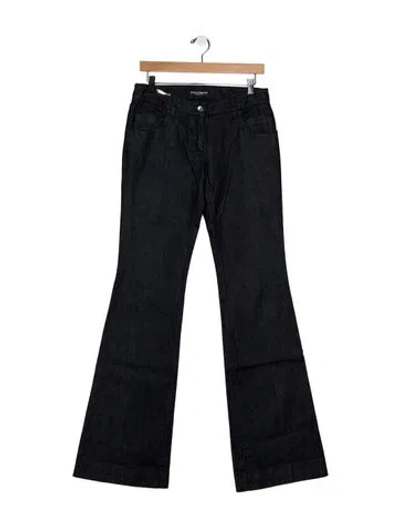 Pre-owned Dolce & Gabbana Mid-rise Flared Jeans In Blue