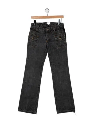 Pre-owned Dolce & Gabbana Mid-rise Flared Jeans In Grey
