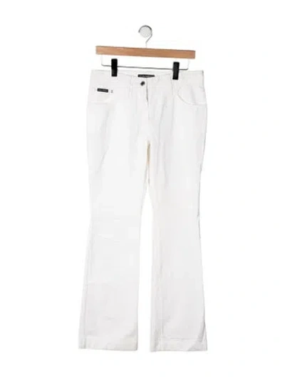 Pre-owned Dolce & Gabbana Mid-rise Flared Jeans In Multicolor