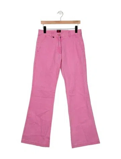 Pre-owned Dolce & Gabbana Mid-rise Flared Jeans W/ Tags In Pink