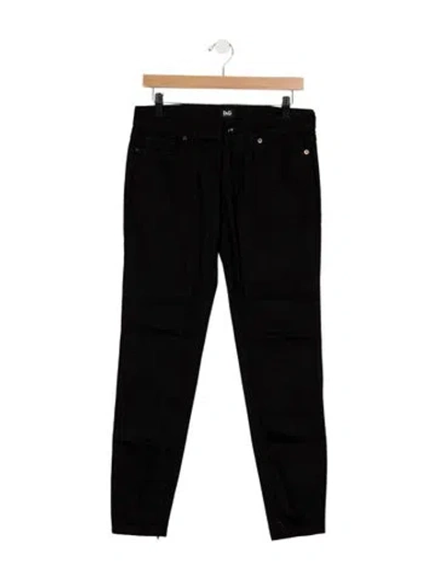 Pre-owned Dolce & Gabbana Mid-rise Skinny Leg Jeans In Black