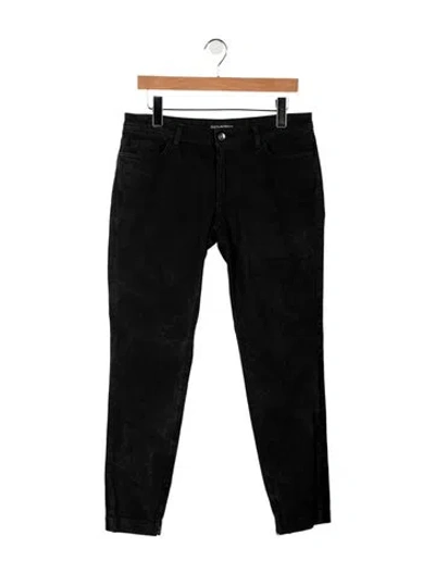 Pre-owned Dolce & Gabbana Mid-rise Skinny Leg Jeans In Black