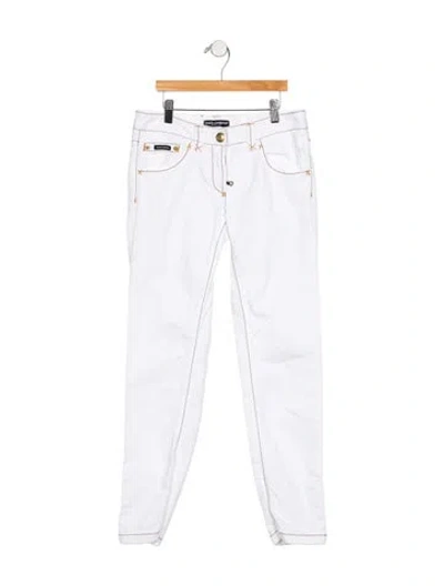 Pre-owned Dolce & Gabbana Mid-rise Skinny Leg Jeans In Blue