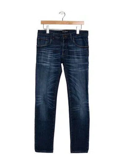 Pre-owned Dolce & Gabbana Mid-rise Skinny Leg Jeans In Blue