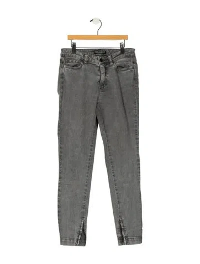 Pre-owned Dolce & Gabbana Mid-rise Skinny Leg Jeans In Gray