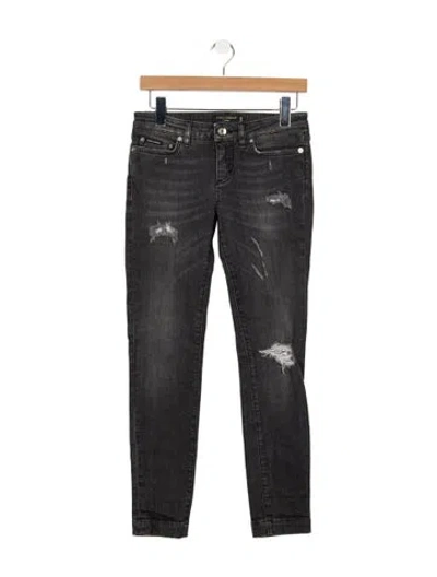 Pre-owned Dolce & Gabbana Mid-rise Skinny Leg Jeans In Multicolor