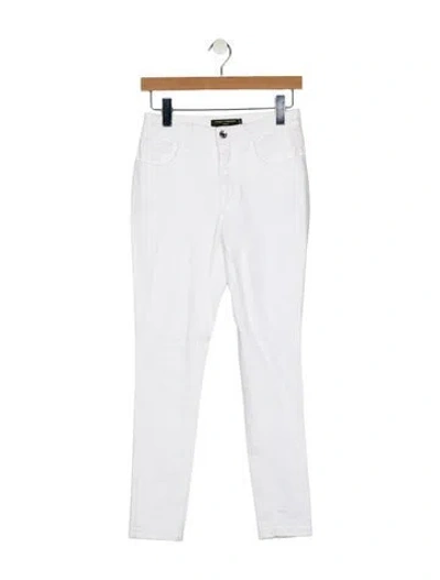Pre-owned Dolce & Gabbana Mid-rise Skinny Leg Jeans In White