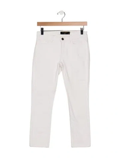 Pre-owned Dolce & Gabbana Mid-rise Skinny Leg Jeans In White