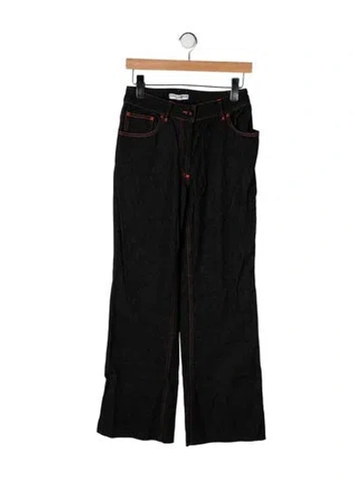 Pre-owned Dolce & Gabbana Mid-rise Straight Leg Jeans In Black