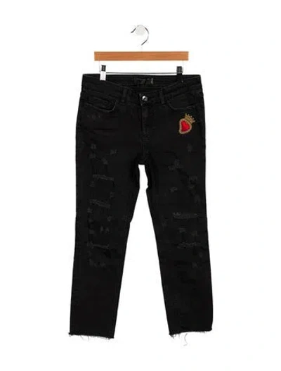 Pre-owned Dolce & Gabbana Mid-rise Straight Leg Jeans In Blue