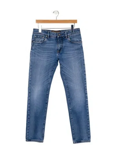 Pre-owned Dolce & Gabbana Mid-rise Straight Leg Jeans In Blue