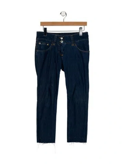 Pre-owned Dolce & Gabbana Mid-rise Straight Leg Jeans In Blue