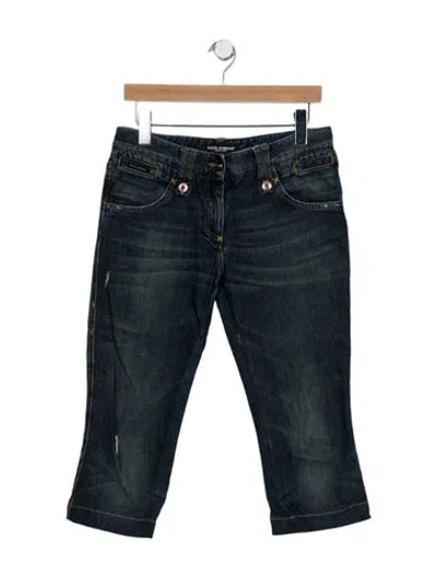 Pre-owned Dolce & Gabbana Mid-rise Straight Leg Jeans In Blue