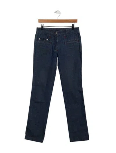 Pre-owned Dolce & Gabbana Mid-rise Straight Leg Jeans In Blue