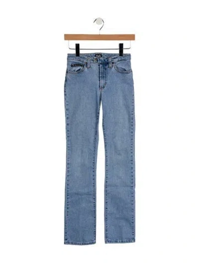 Pre-owned Dolce & Gabbana Mid-rise Straight Leg Jeans In Blue