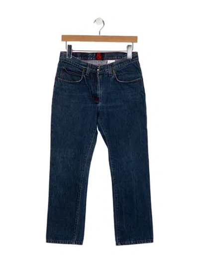 Pre-owned Dolce & Gabbana Mid-rise Straight Leg Jeans In Blue