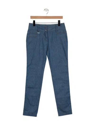 Pre-owned Dolce & Gabbana Mid-rise Straight Leg Jeans In Blue
