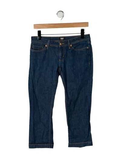 Pre-owned Dolce & Gabbana Mid-rise Straight Leg Jeans In Blue