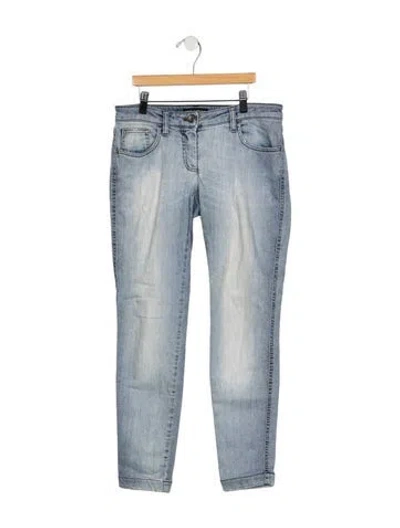 Pre-owned Dolce & Gabbana Mid-rise Straight Leg Jeans In Blue