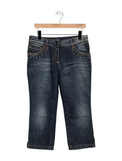 Pre-owned Dolce & Gabbana Mid-rise Straight Leg Jeans In Blue