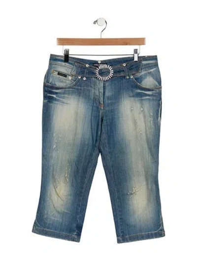 Pre-owned Dolce & Gabbana Mid-rise Straight Leg Jeans In Blue