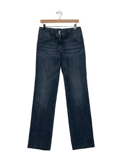 Pre-owned Dolce & Gabbana Mid-rise Straight Leg Jeans In Blue