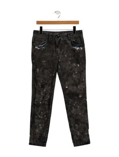 Pre-owned Dolce & Gabbana Mid-rise Straight Leg Jeans In Gray