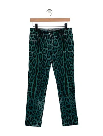 Pre-owned Dolce & Gabbana Mid-rise Straight Leg Jeans In Multi