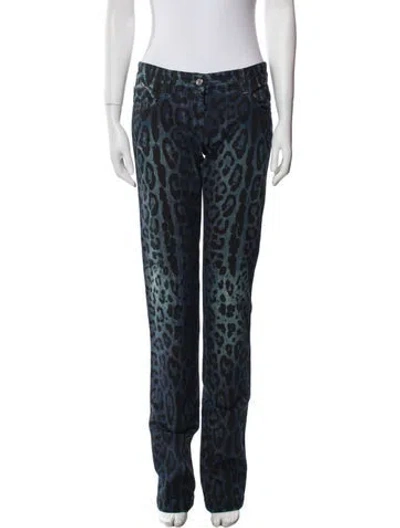 Pre-owned Dolce & Gabbana Mid-rise Straight Leg Jeans W/ Tags In Blue