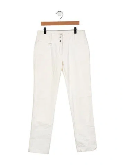 Pre-owned Dolce & Gabbana Mid-rise Straight Leg Jeans In White