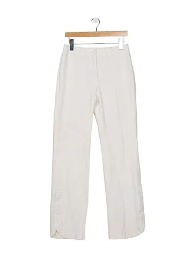Pre-owned Dolce & Gabbana Mid-rise Straight Leg Jeans In White