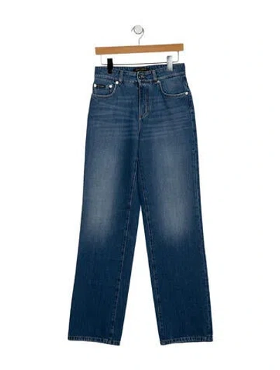 Pre-owned Dolce & Gabbana Mid-rise Wide Leg Jeans W/ Tags In Blue
