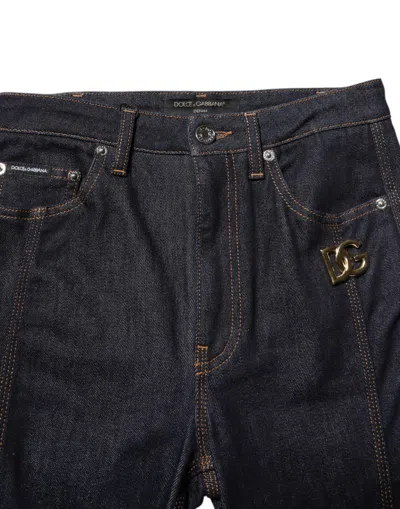 Dolce & Gabbana Mid-waist Bootcut Denim Jeans In Blue