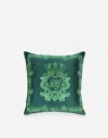 Dolce & Gabbana Mikado Silk Cushion Medium In Multicolor