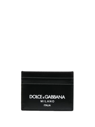 Dolce & Gabbana Milan Dg Printed Card Holder Accessories In Black